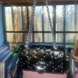 Coach Black Quilted Tabby 20 Chain Shoulder Bag
